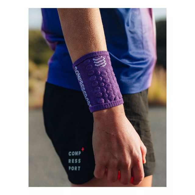 Compressport 3D Dots Sweatband Lilac / White